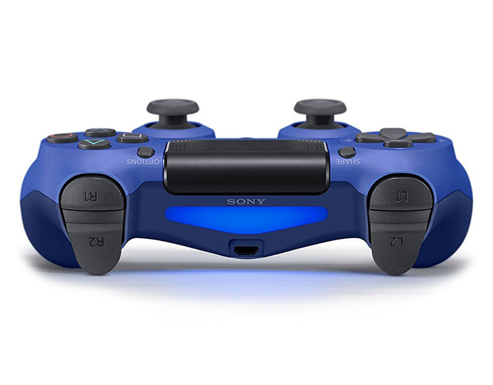 دسته PS4 آبی پر رنگ