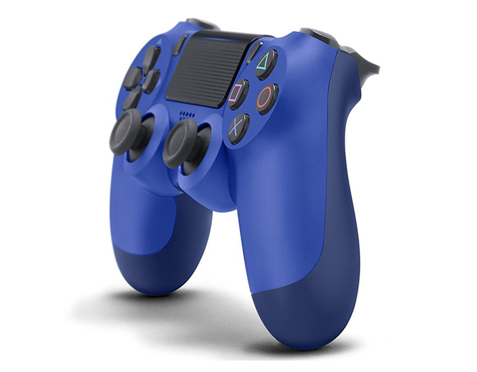 دسته PS4 آبی پر رنگ