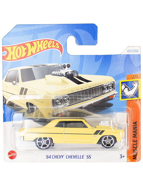 ماشین دکوری مدل 64 Chevy Chevelle SS Yellow برند Hot Wheels