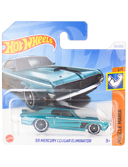 ماشین دکوری مدل 69 Mercury Cougar Eliminator Blue برند Hot Wheels