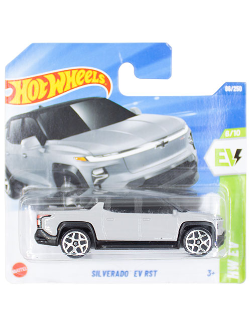 ماشین دکوری مدل Silverado Ev RST Silver برند Hot Wheels