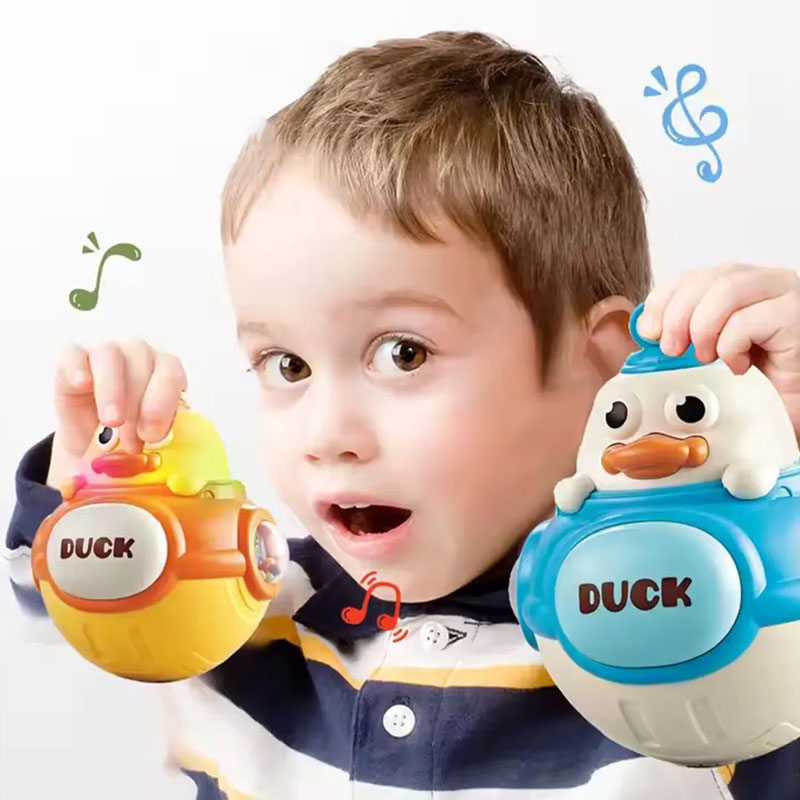 اسباببازی رولی پولی اردک موزیکال زرد نارنجی