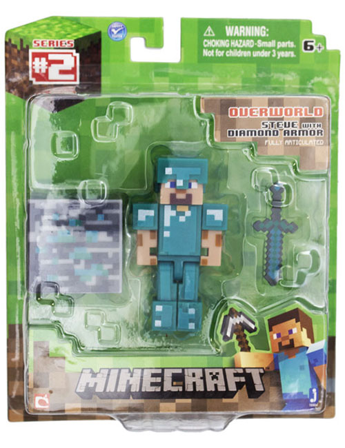 اکشن فیگور اورجینال ماینکرافت استیو با زره الماس برند Jazwares
