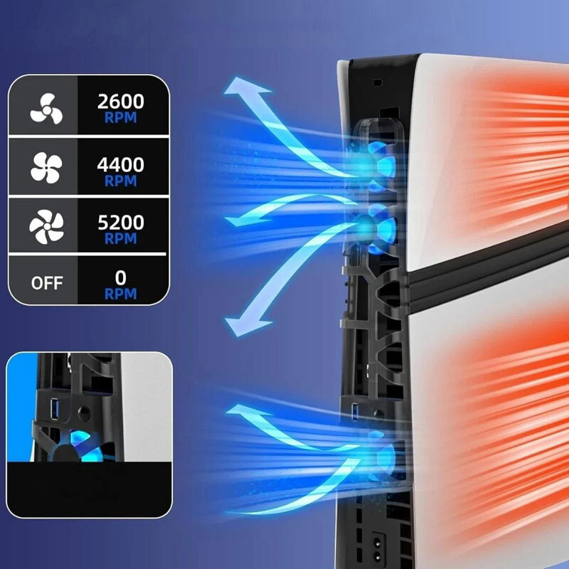 فن خنک کننده کنسول PS5 Pro دابی مدل TP5-35153 سفید