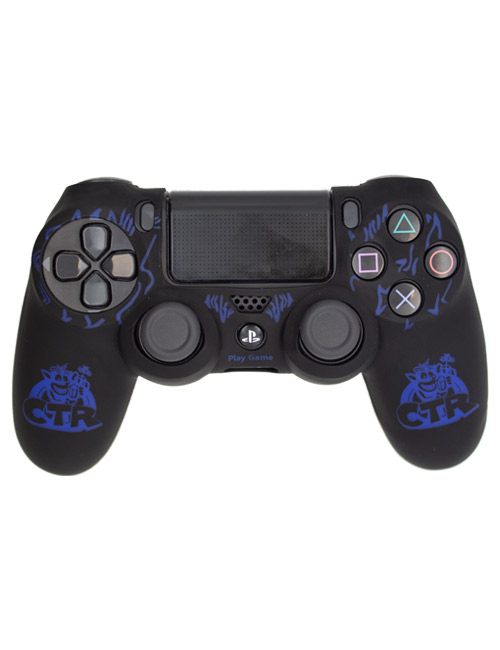 روکش محافظ دسته PS4 لیزری مشکی آبی طرح کراش