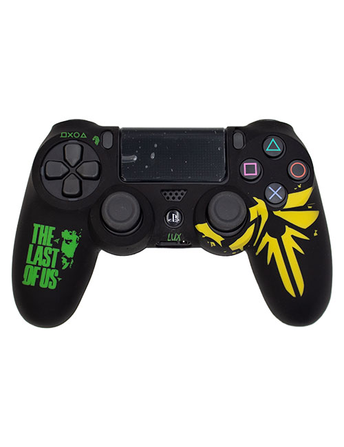 روکش محافظ دسته PS4 لیزری مشکی سبز زرد طرح آخرین بازمانده ما