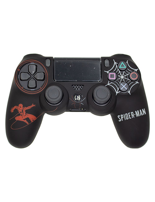 روکش محافظ دسته PS4 لیزری مشکی قرمز سفید طرح اسپایدرمن کد B