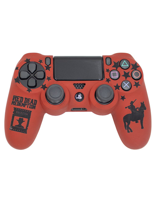 روکش محافظ دسته PS4 لیزری قرمز مشکی طرح رد دد ریدمپشن کد 02