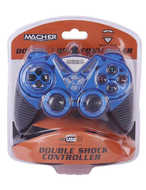 دسته بازی سیمی شوکدار Macher مدل MR-59 آبی