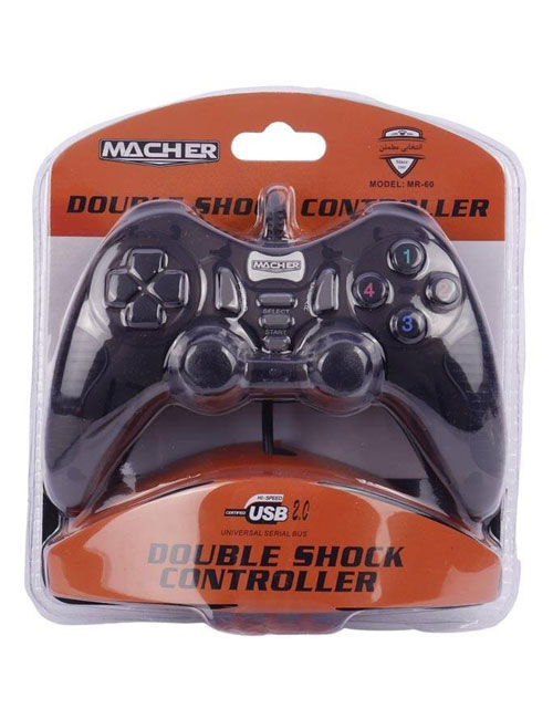 دسته بازی سیمی شوکدار Macher مدل MR-60 مشکی