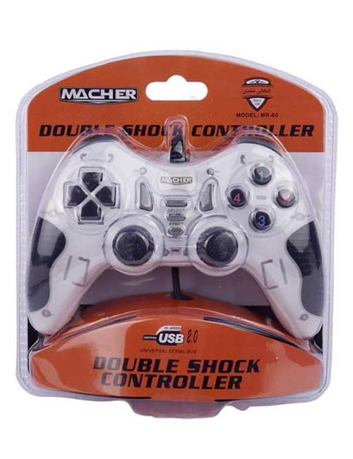 دسته بازی سیمی شوکدار Macher مدل MR-60 سفید