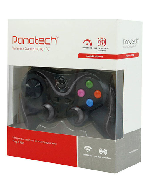 دسته بازی بیسیم شوکدار Panatech مدل P-G507W مشکی