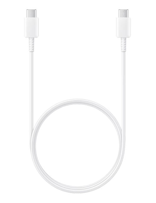 کابل شارژ سوپر فست سامسونگ 45 وات Type-C سفید